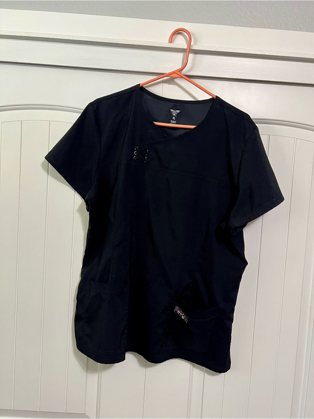 Black Medical Scrub Top